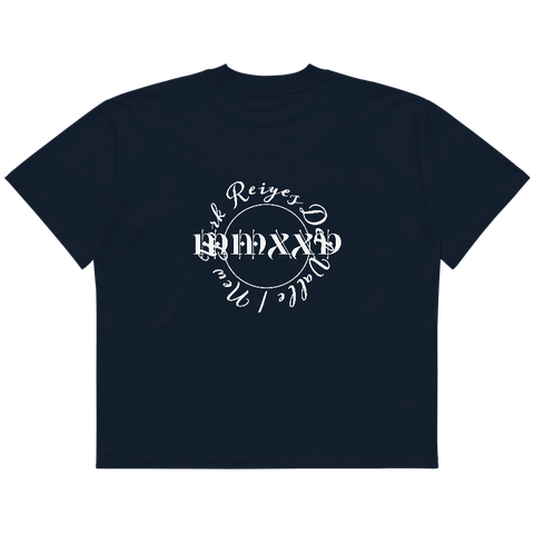 Unisex organic oversized high neck t-shirt