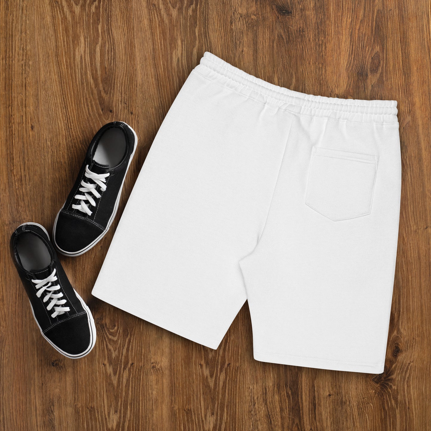 White "Reiyes" Fleece Shorts