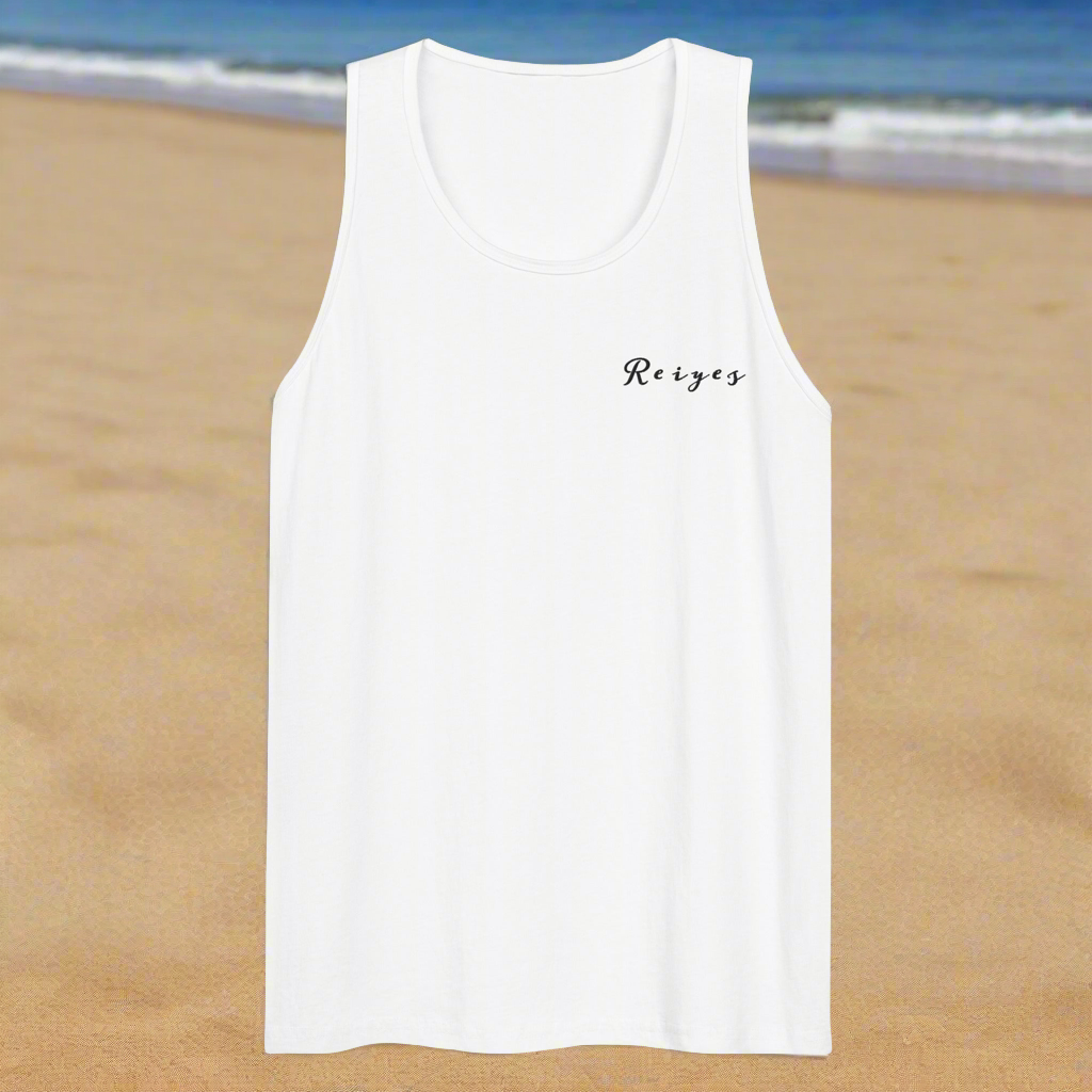 "Reiyes" White Tank-Top