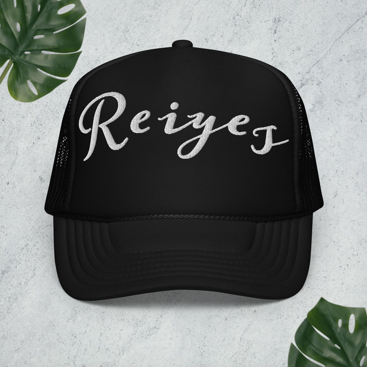 Black "Reiyes" Foam Trucker Hat