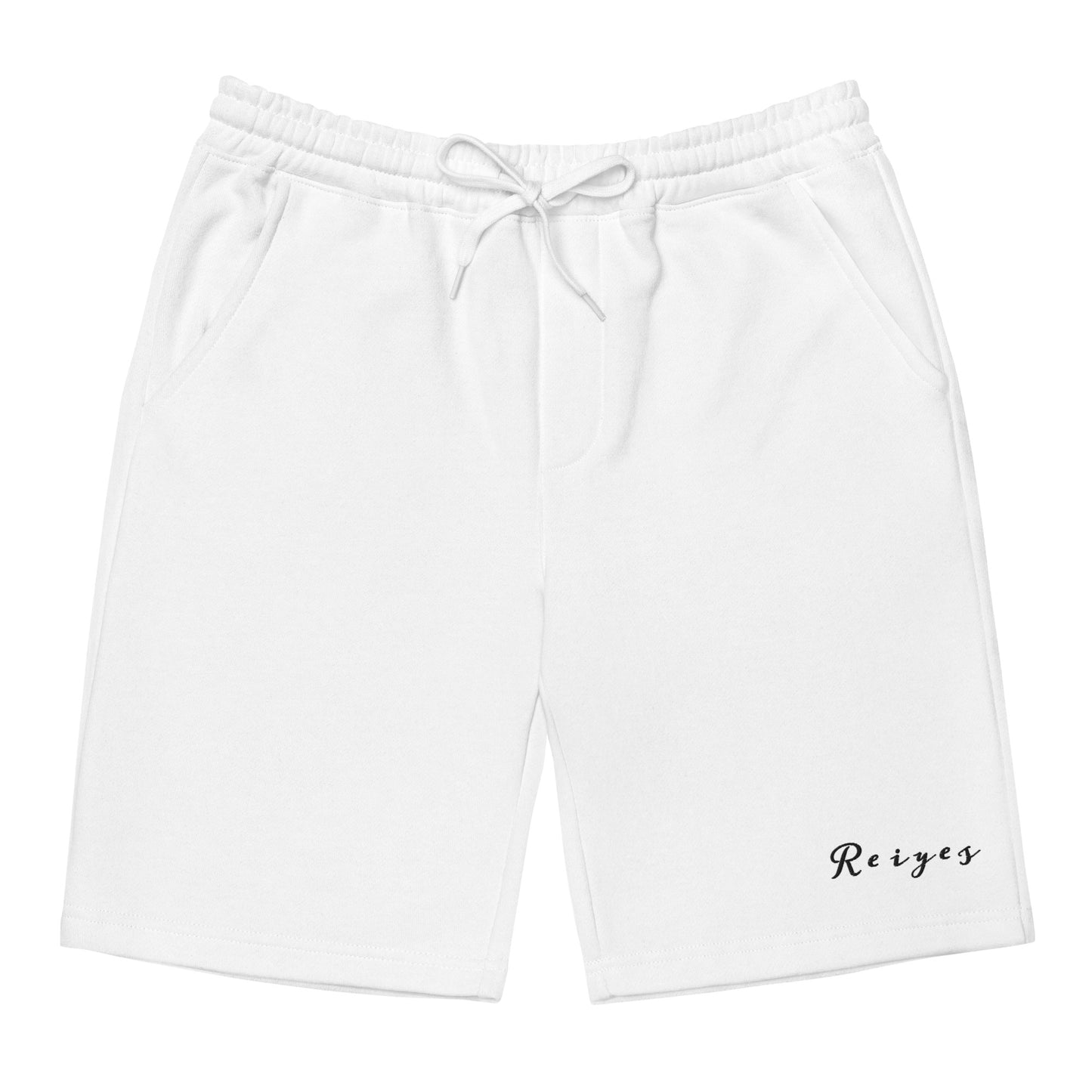 White "Reiyes" Fleece Shorts
